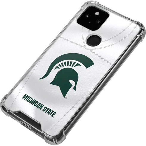 Michigan State University White Jersey Google Pixel 5 Clear Case